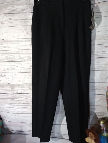 Vintage WOOLMARK SAG HARBOR Gr. 12 durchschnittliche schwarze Hosen reine Schurwolle - Bild 3 von 14