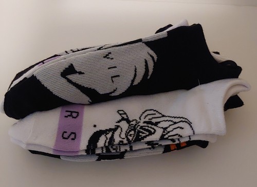 Disney Villans 5 Pairs No Show Socks Black & White Shoe Size 4-10 NWT - Picture 10 of 12
