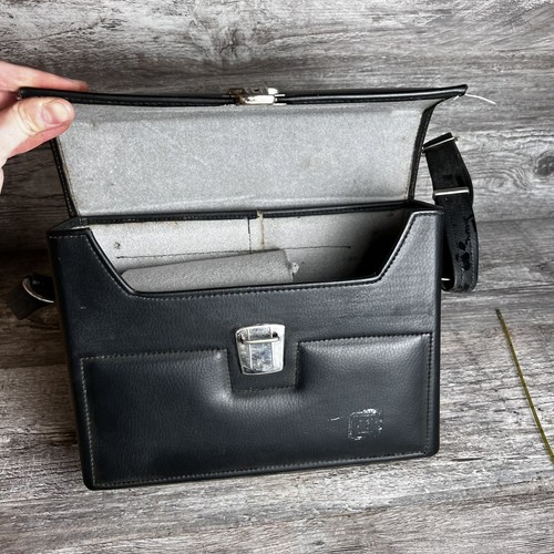 Vintage Kodak Hard Black Leather Land Camera Carrying Case With Strap - Picture 7 of 9