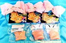Set of 3 - Adult Latex Pig Oinker Costume Nose & Ears Head Band - New!