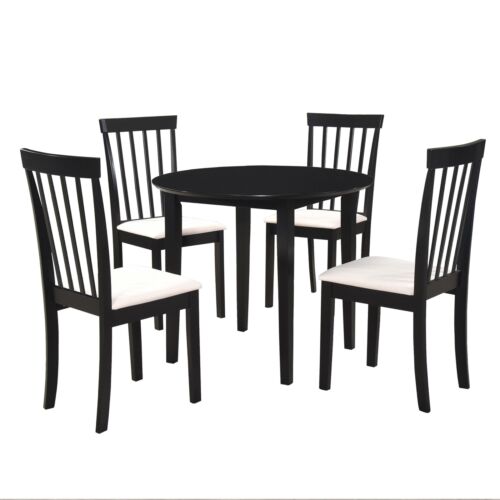 Kings Brand Furniture – 36" Round Modern Wooden Dining Table for Kitchen, Black - Picture 6 of 6