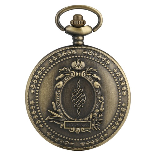 Bronze Analog Quartz Pocket Watches with Necklace Chain Christmas Gifts Unisex - Picture 29 of 37