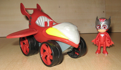 PJ Masks Eulette Superheldin Spielfigur + Eulengleiter Fahrzeug