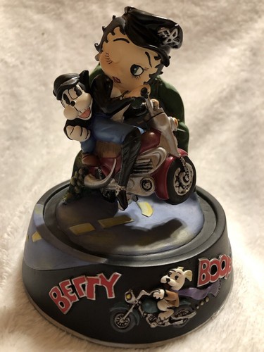LOOK BETTY BOOP BORN TO BE BOOP DANBURY MINT W/ COA NUMBERED MOTORCYCLE BETTY - Picture 2 of 6