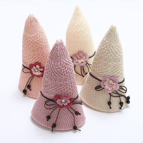 Sombrero de paja plegable flexible de ala ancha para dama Sun Beach gorra de jardinería dulce - Imagen 3 de 15