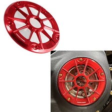 Red Visible Derby Cover for Harley 19-24 Fat Boy Street Fat Bob Low Rider FXLRST