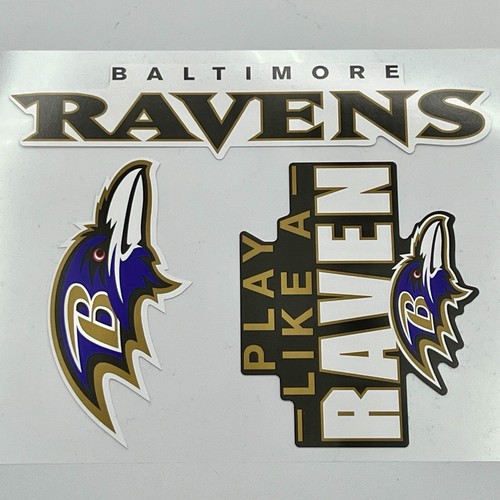 Baltimore Ravens Multi Use Decal Sticker Sheet 3 Fan Pack NFL Football Wincraft - Picture 5 of 5