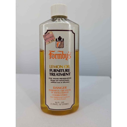 Vintage Formby's Lemon Oil Furniture Treatment Wood Preservative 1 Pint