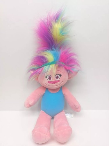 Trolls World Tour Princess Poppy Build A Bear BAB Neon Rainbow Hair Large Plush  - Picture 1 of 14