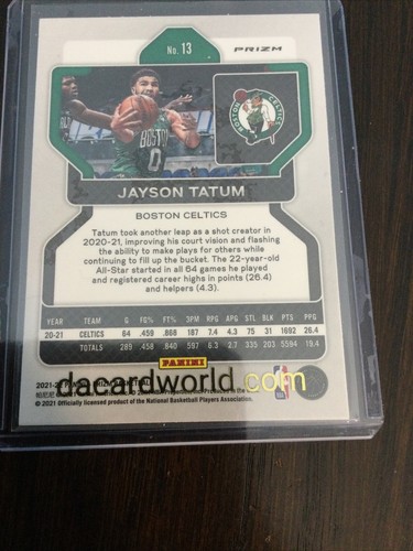 2021-22 Panini Prizm Jayson Tatum 75th annivesary Prizm SP - Picture 3 of 4