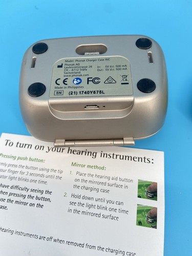Phonak Audeo 0459 B90 Hearing Aids Rechargeable w/charging Dock and Cerustop - Picture 9 of 17
