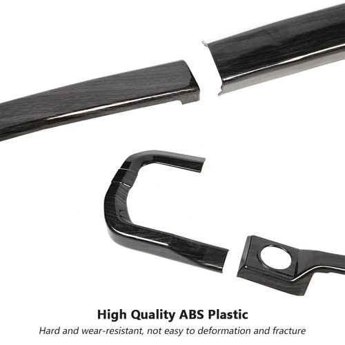Cubierta de moldura de tiras decorativas de consola central de madera negra para Ford F150 2021+ - Imagen 9 de 11