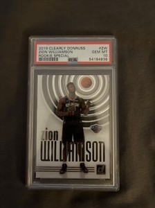 2019 Clearly Donruss Zion Williamson Rookie Special RC PSA Gem Mt 10