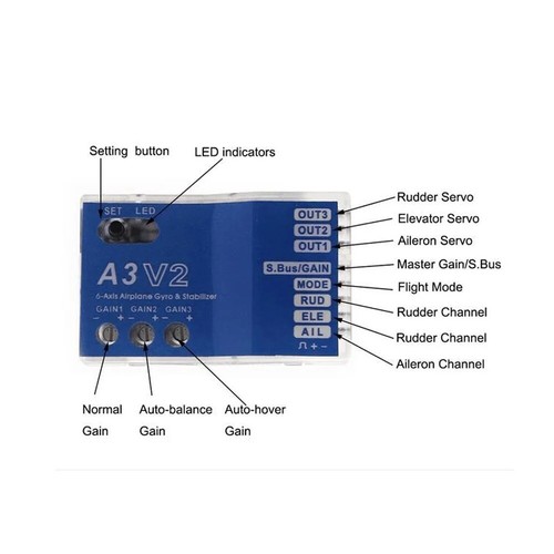 Lightweight Flight Controller RC Airplane Stabilizer for RC Model Aircraft - Picture 3 of 9