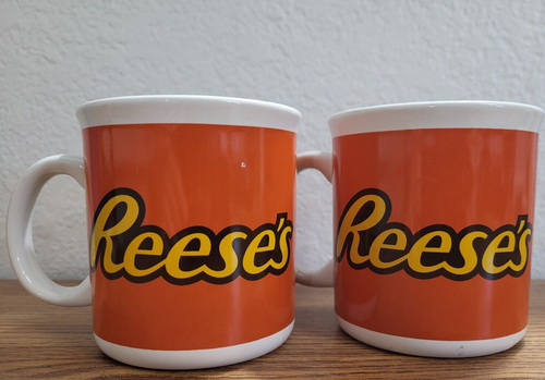 2 tazas de mantequilla de maní Reese's 12 oz taza de té de café blanco y naranja de Galerie - Imagen 2 de 7