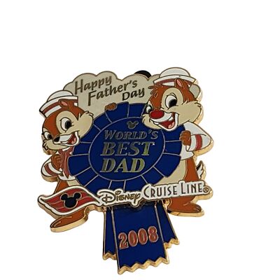 Disney Pin 61770 DCL 2008 Father's Day Chip 'n Dale World's