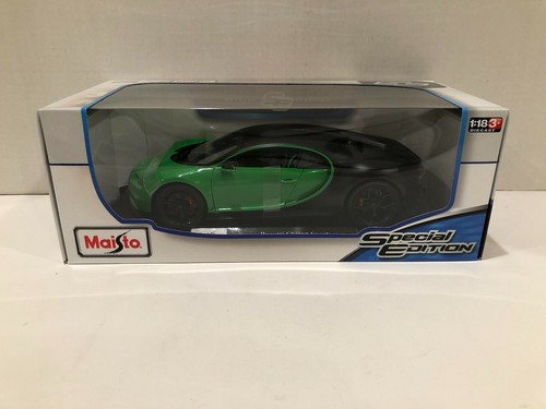 Maisto Edición Especial Bugatti Chiron Sport - Escala 1:18, Verde y Negro NUEVO - Imagen 1 de 7