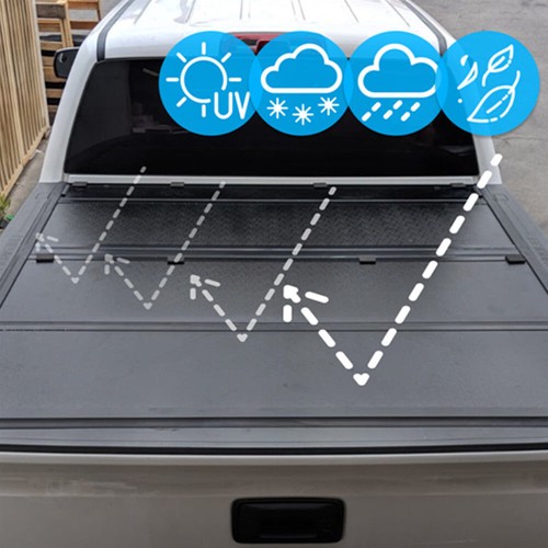 5.5ft Bed Lock Hard Tri-Fold Tonneau Cover For 2004-2018 Ford F-150 Truck Bed - Picture 5 of 10