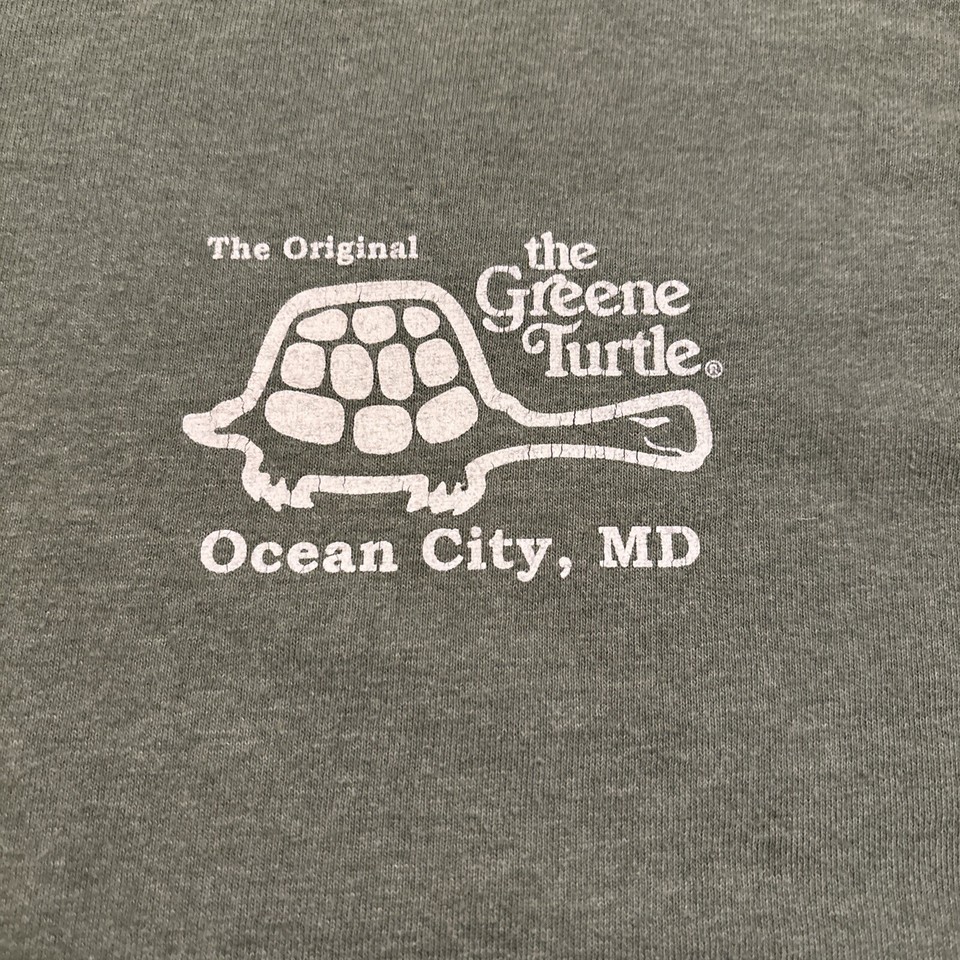 The Greene Turtle Restaurant Ocean City Maryland T Shirt Size L Green Turtles eBay