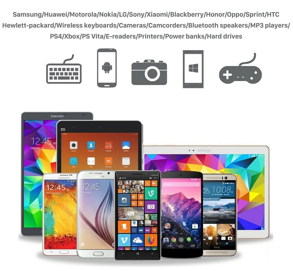 Braided Micro USB Charger Charging Cable for Samsung S7 / Edge S5 6 J3 LG G4 PS4 - Image 3 of 3