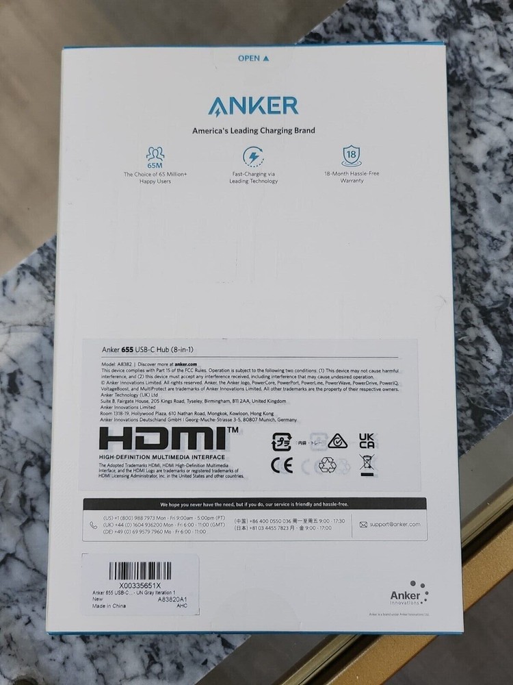 Anker 655 8-in-1 USB-C Hub with HDMI 4K 10Gbps Ethernet and Ports