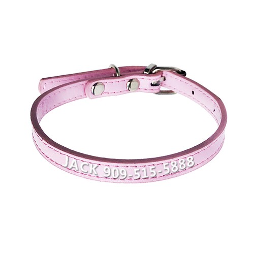 USA PU Personalized Kitten pet Cat Collar Engraved Name ID Tag Adjustable - Picture 15 of 22