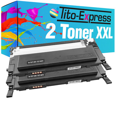 2 Toner XXL Black für Samsung CLT-K4072S CLP-320 CLP-320 N CLP-325 CLP-325 N