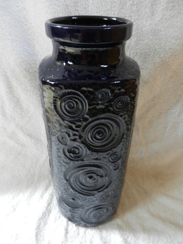 VERY LARGE 16.5" VERY DARK BLUE W.GERMAN VASE - 282-40 - GOOD CONDITION - Picture 2 of 7