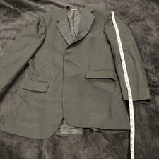 Vtg ROYAL BALKAN TAILORS WOOL Bl nd Tuxedo Suit Jacket Size 40 Pants Size 34