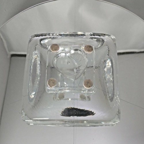 Koasta Boda Art Glss Love Square Days Dish or Candle Tray Crystal Swedish - Picture 5 of 12
