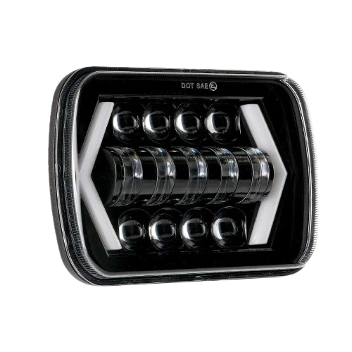 2pcs 7x6" Rectangle LED Headlight High/Lo Sealed Beam H6054 for GMC Syclone 1991 - Image 2 of 4