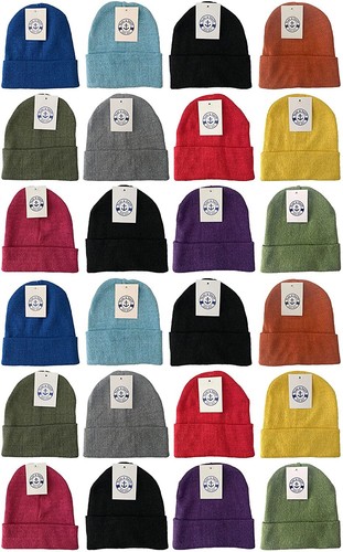 Paquete de 24 sombreros o guantes térmicos de invierno a granel Yacht & Smith (colores brillantes) - Imagen 2 de 7