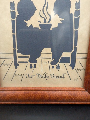 Vintage Scherenschnitte Designs mit Schere Gib uns heute unser täglich Brot - Bild 6 von 8