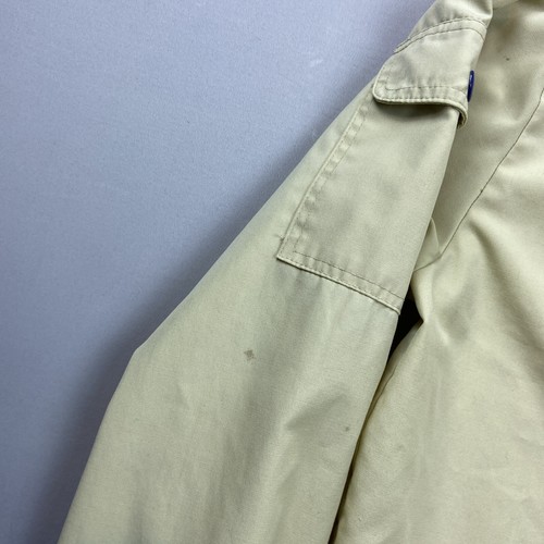 Vintage OP Jacket Men’s Medium Ocean Pacific Windbreaker Beige Blue Zip Rain - Picture 9 of 14