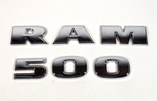 Dodge RAM  Front Fender Tailgate Lettering Emblem Nameplate Chrome OEM 2005-16 - Foto 1 di 9