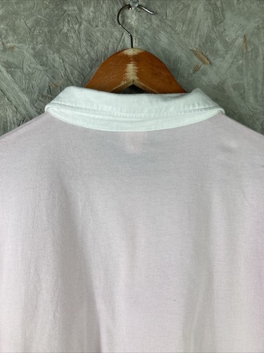 Pink Victorias Secret Size L Pink Black Collared Knit Pullover Top Rugby - Picture 6 of 9