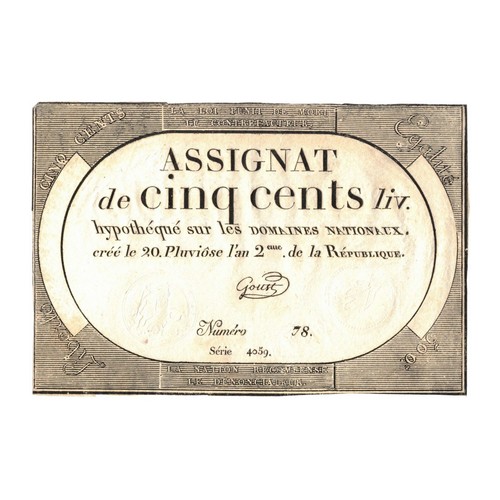 France Assignat de 500 livres 1794 TTB+ Laf.172 LARGE CHOIX DE SIGNATURES ! - Imagen 9 de 46