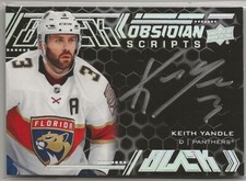 2020 2020-21 UD Black Obsidian Scripts Auto #OSKY Keith Yandle Florida Panthers