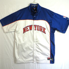 Rare Vtg 90s Xl New York Knicks Official Nba Nike Warm Up Jacket Pockets Fleece