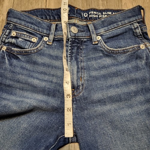 NEW Gap Kids Pencil Slim Ankle High Rise JeNs Medium Wash Denim Bottoms Size 10 - Picture 9 of 10