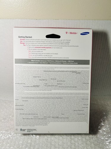 Neu T-Mobile Samsung SGH T199 Prepaid ohne Vertrag 3G Handy nie geöffnet - Bild 2 von 4
