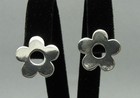 Sterling Silver Earrings Flowers Genuine Solid 925 New Quality  Empress Handmade