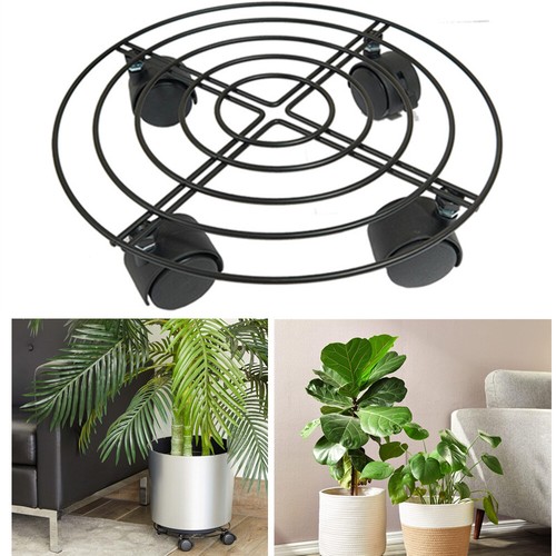 Metal Plant Caddy with Wheels Heavy-Duty Rolling Plant Stands Plant Pot Movers - Picture 2 of 12