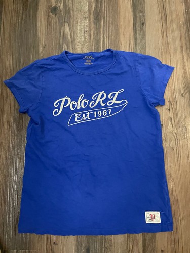 Polo Ralph Lauren T-Shirt Sz Medium Women's Blue Est. 1967