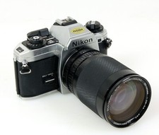 NIKON FG-20 FILM CAMERA w/ 35-140mm F3.8-5.3 ZOOM MACRO LENS