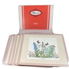 Vintage Pimpernel Acrylic 6 Traditional Place Mats Butterflies & Flowers in Box