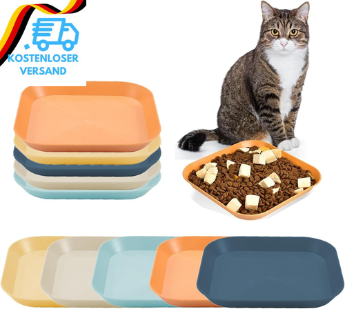 Katzenschüssel 10 Stück Katzennapf Flach, Fressnapf Katze Quadrat (14.5 X 14.5 X - Bild 9 von 12