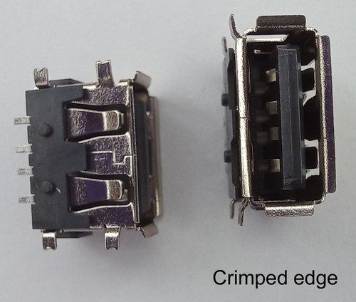 USB Typ A rechter Winkel PCB Buchse Port gecrimpt und flache Fläche verfügbar - Bild 4 von 16