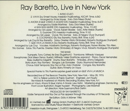 RAY BARRETTO tomorrow LIVE 1976 - Imagen 2 de 2