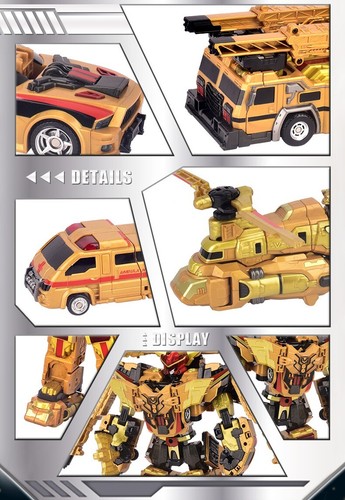Tobot V Galaxy Detectives Giant Justice V 14" Combiner Robot Figure Fire Engine - 第 41/53 張圖片